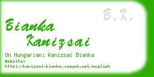 bianka kanizsai business card